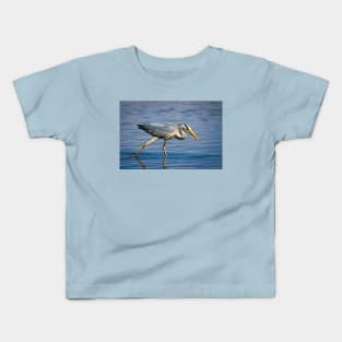 Grey Heron having a snack Kids T-Shirt